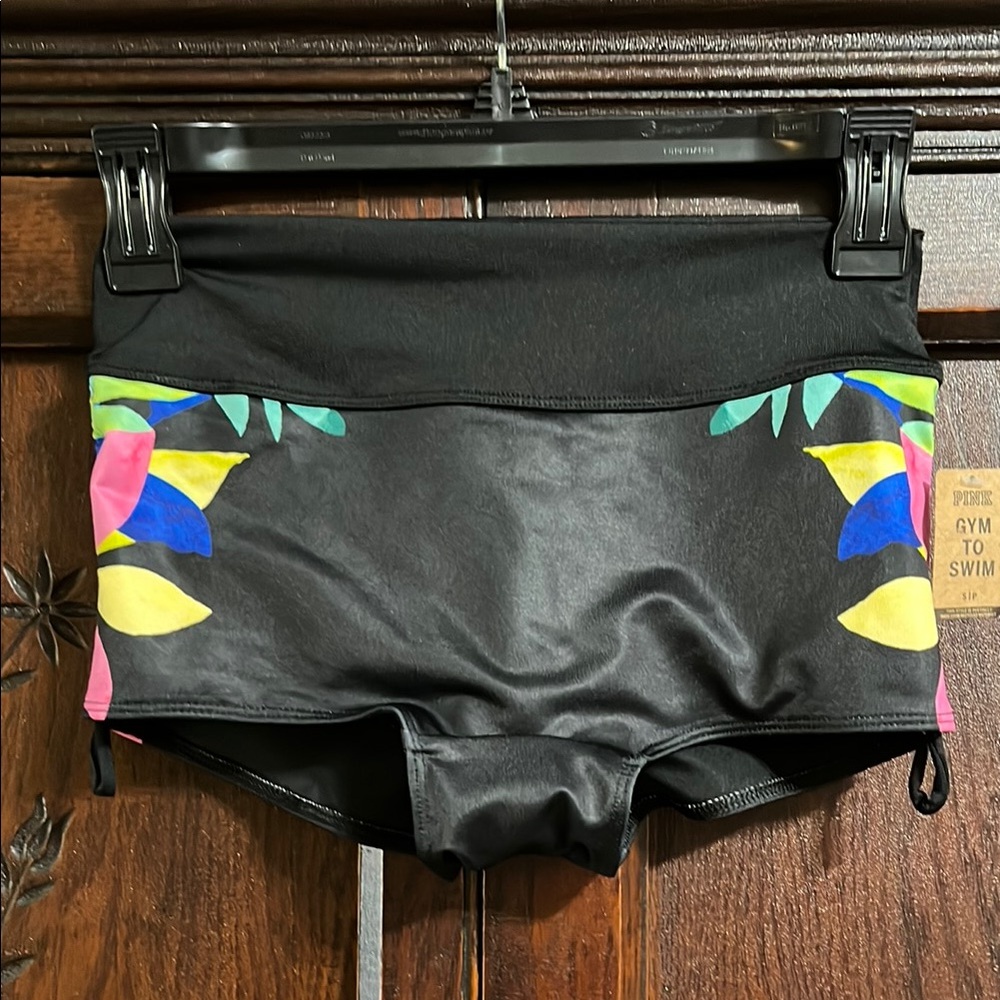 NWT Pink Active Black Floral Women's Shorties